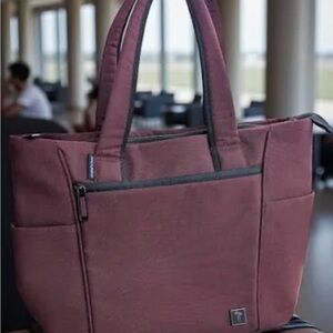 Maroon Women's Tote Bag - Stylish Everyday Carry - RFID - great for laptop